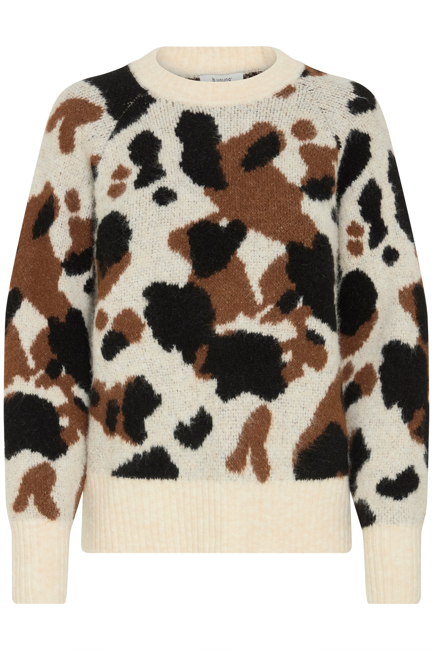 Byomea Cow Jumper | Birch Cow Jacquard