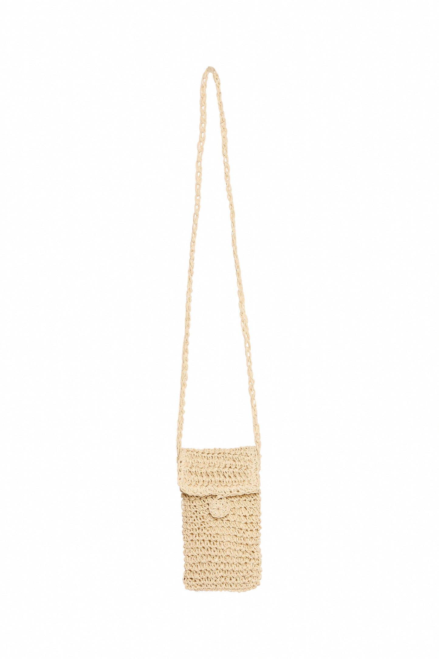 B Young Bavibbe Phone Bag | Natural Straw