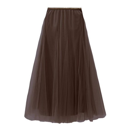 Tulle Layer Skirt in Bitter Chocolate