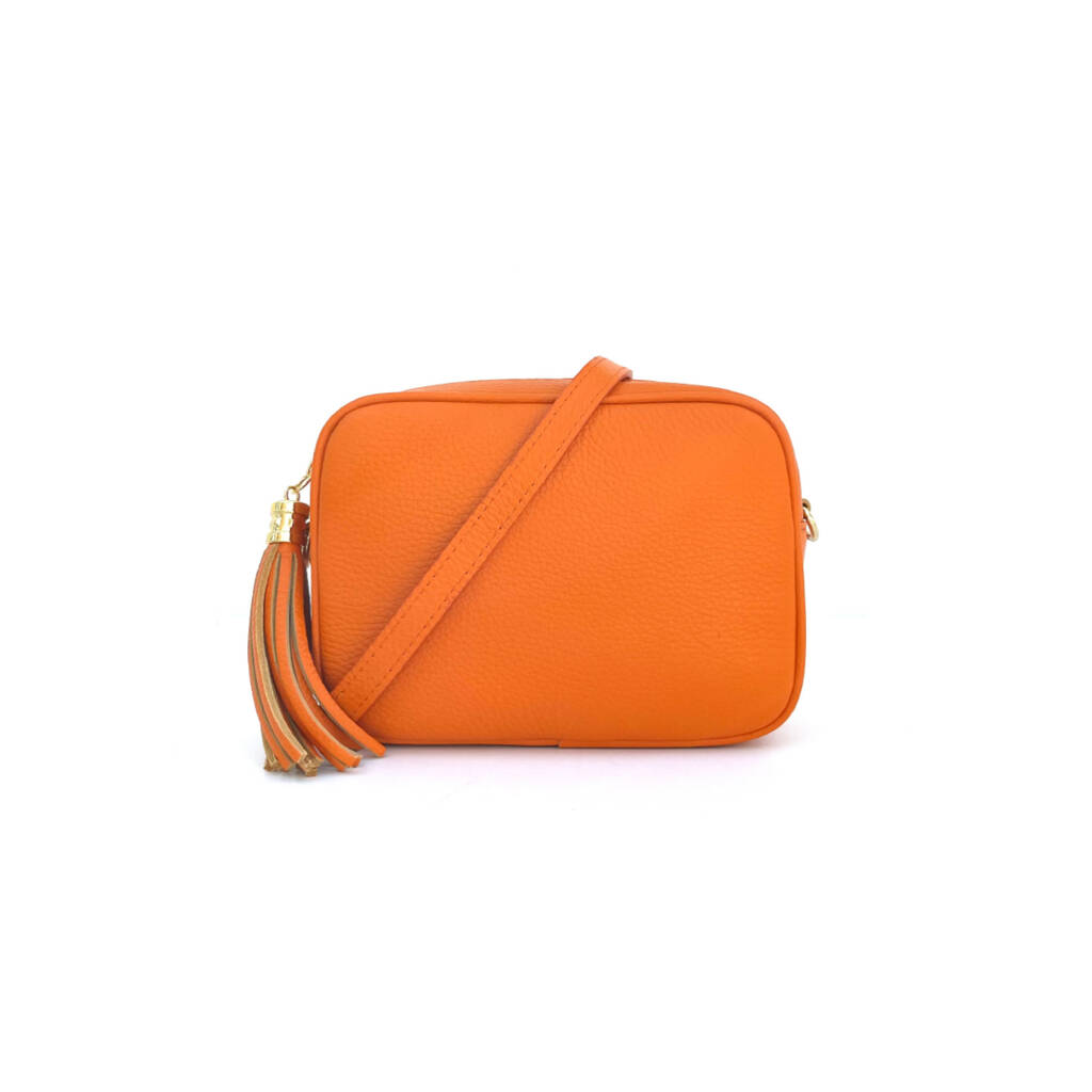 Leather Cross Body Bag Orange The Tog Boutique