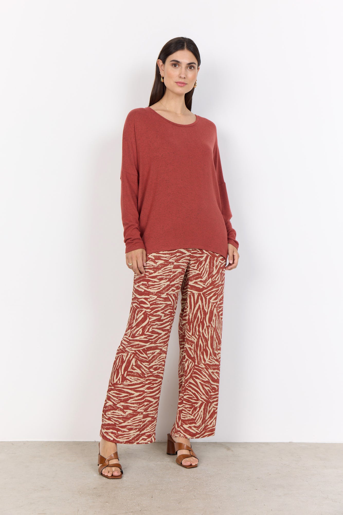 Soya Concept Biara Jumper | Mineral Red Melange