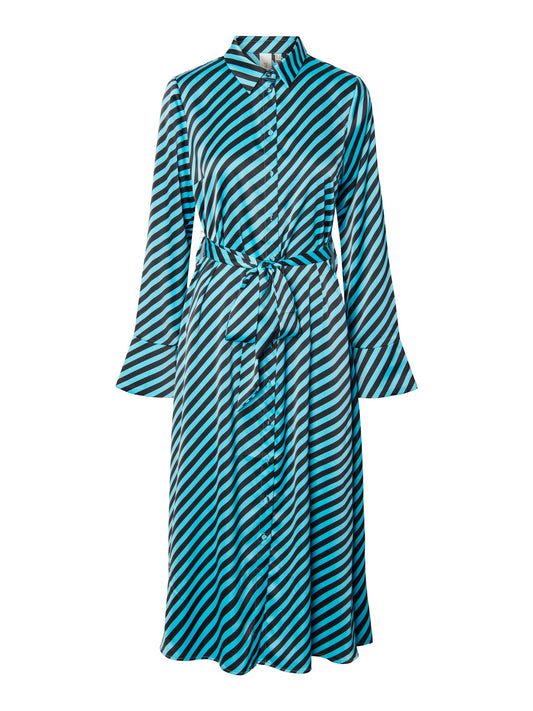 YAS Atoll Long Sleeve Stripe Shirt Dress