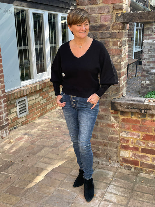 Melly & Co 4 Button Skinny Jeans | Dark Denim