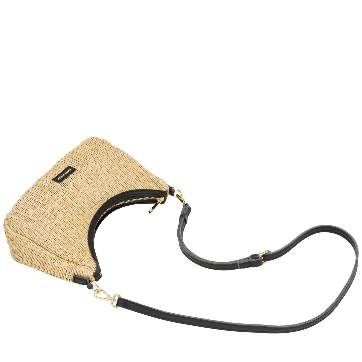 Every Other Single Strap Curved Top Baguette | Black