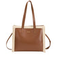 Square Shearling Tote Bag | Brown