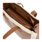 Square Shearling Tote Bag | Brown