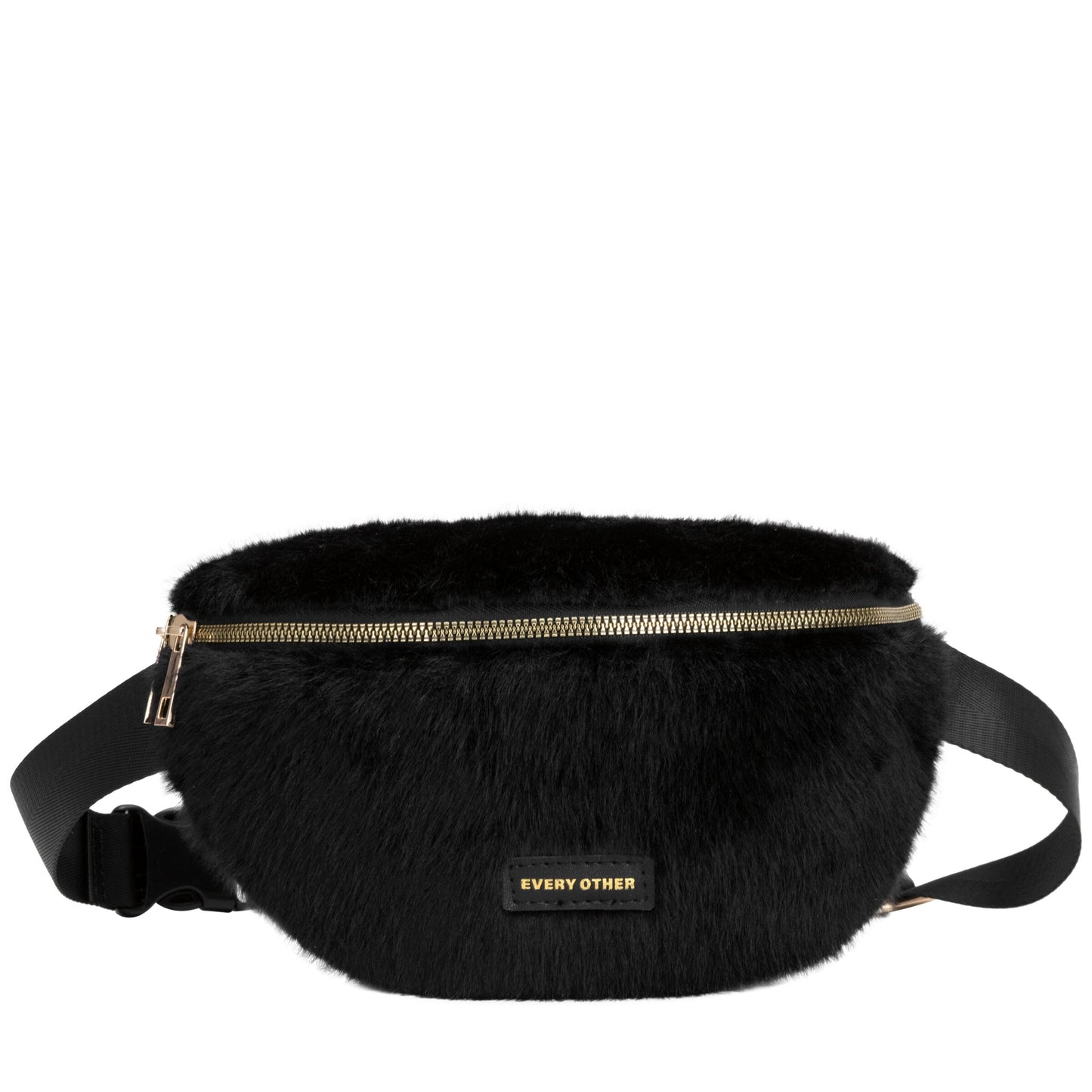 Faux Fur Sling Bag | Black