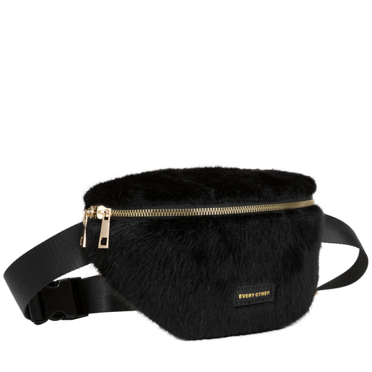 Every Other Faux Fur Sling Bag | Black