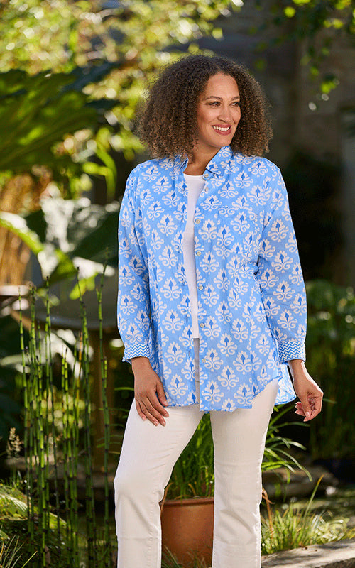 Porto Cotton Shirt (BF Fit) | Pale Blue