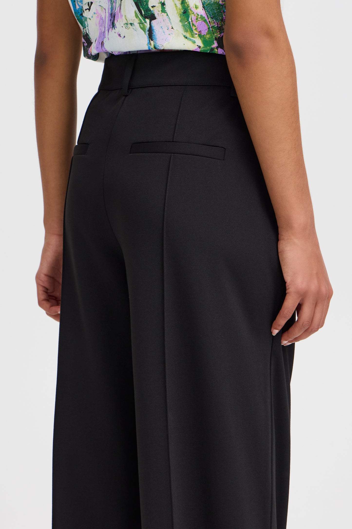 Ichi Ihkate Wide Pants | Black
