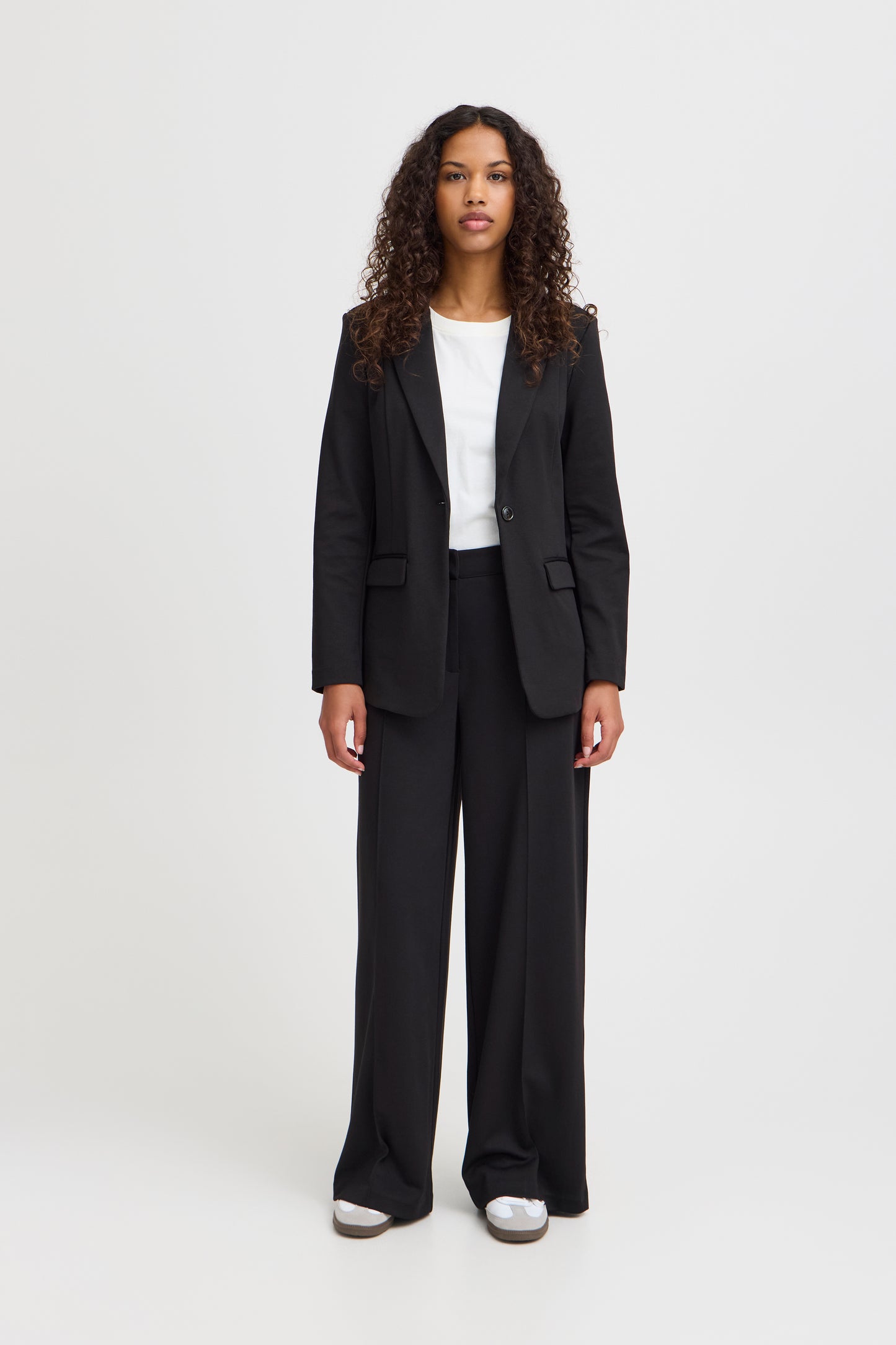 Ichi Ihkate Wide Pants | Black