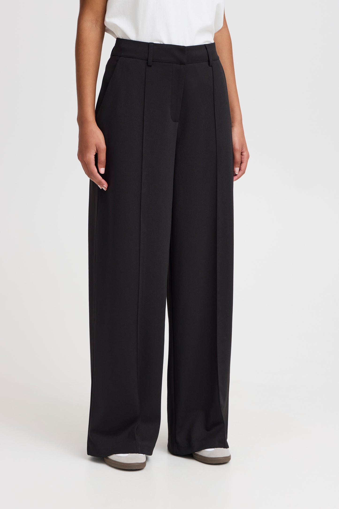 Ichi Ihkate Wide Pants | Black