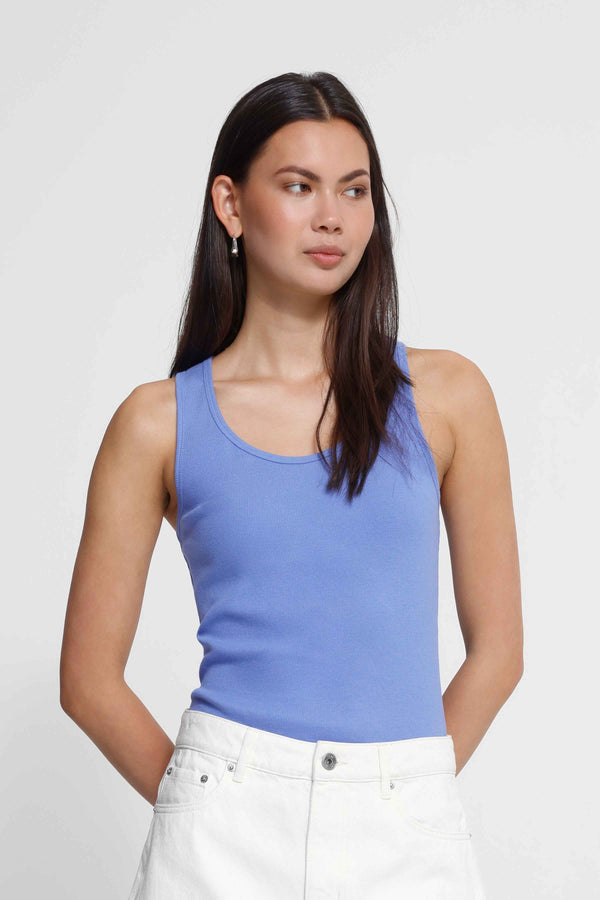 ICHI Palmer Rib Box Vest Top