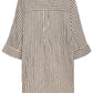 Ichi Iafoxa Striped Beach Shirt | Black Stripe