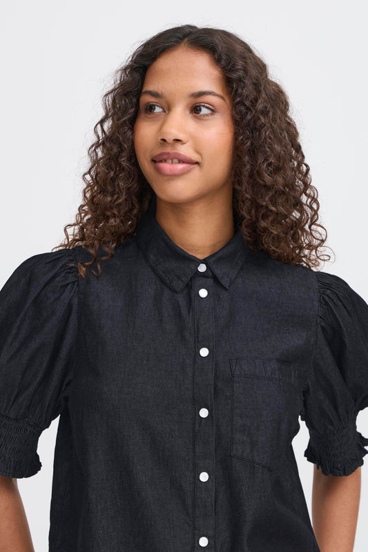 Ichi Borgie Shirt | Washed Black