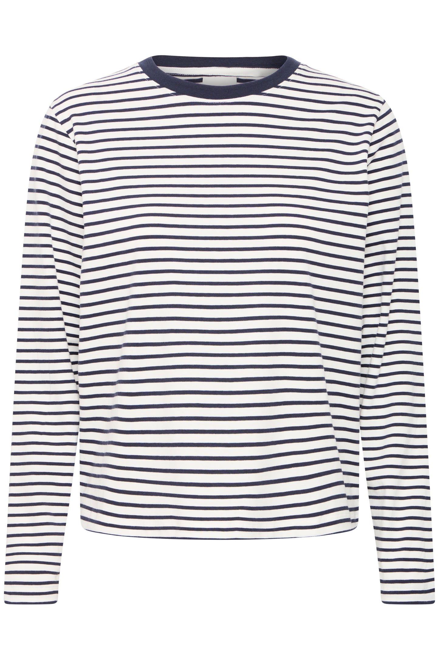 Ichi Ihmira Long Sleeve T-Shirt | Cloud Dancer & Total Eclipse