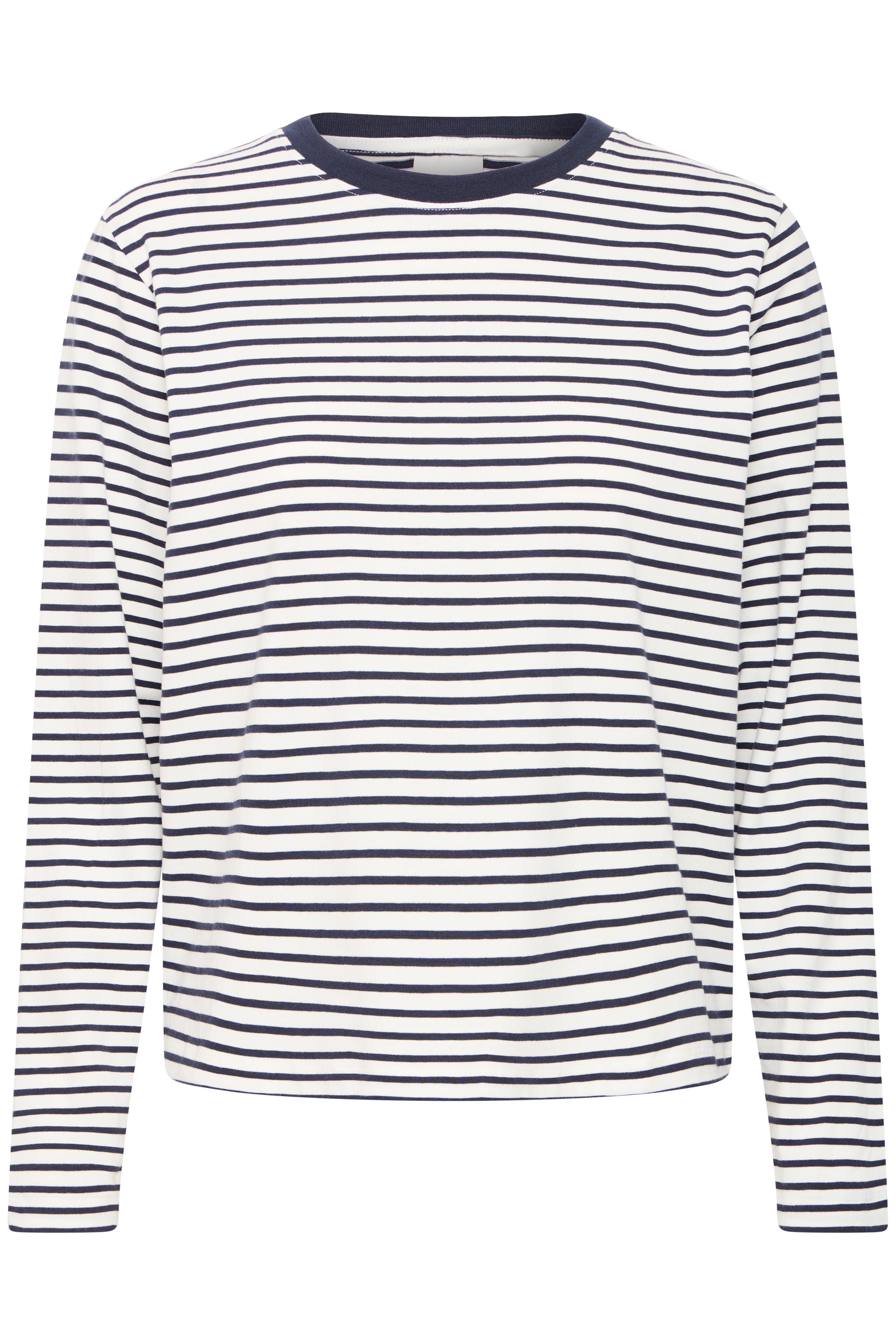 Ichi Ihmira Long Sleeve T-Shirt | Cloud Dancer & Total Eclipse