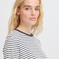 Ichi Ihmira Long Sleeve T-Shirt | Cloud Dancer & Total Eclipse