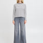 Ichi Ihmira Long Sleeve T-Shirt | Cloud Dancer & Total Eclipse