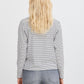 Ichi Ihmira Long Sleeve T-Shirt | Cloud Dancer & Total Eclipse
