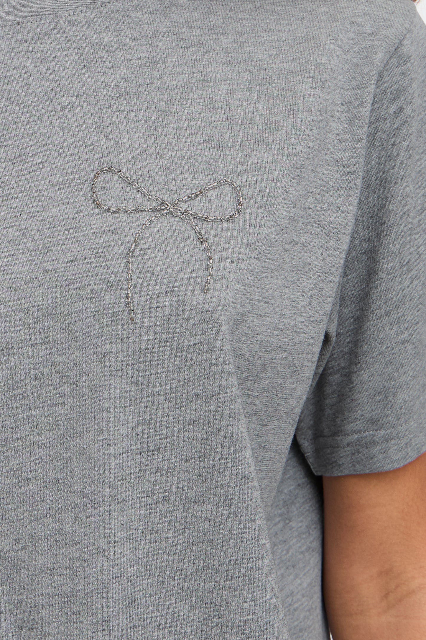 Ichi Ihnynna T-Shirt | Light Grey Melange