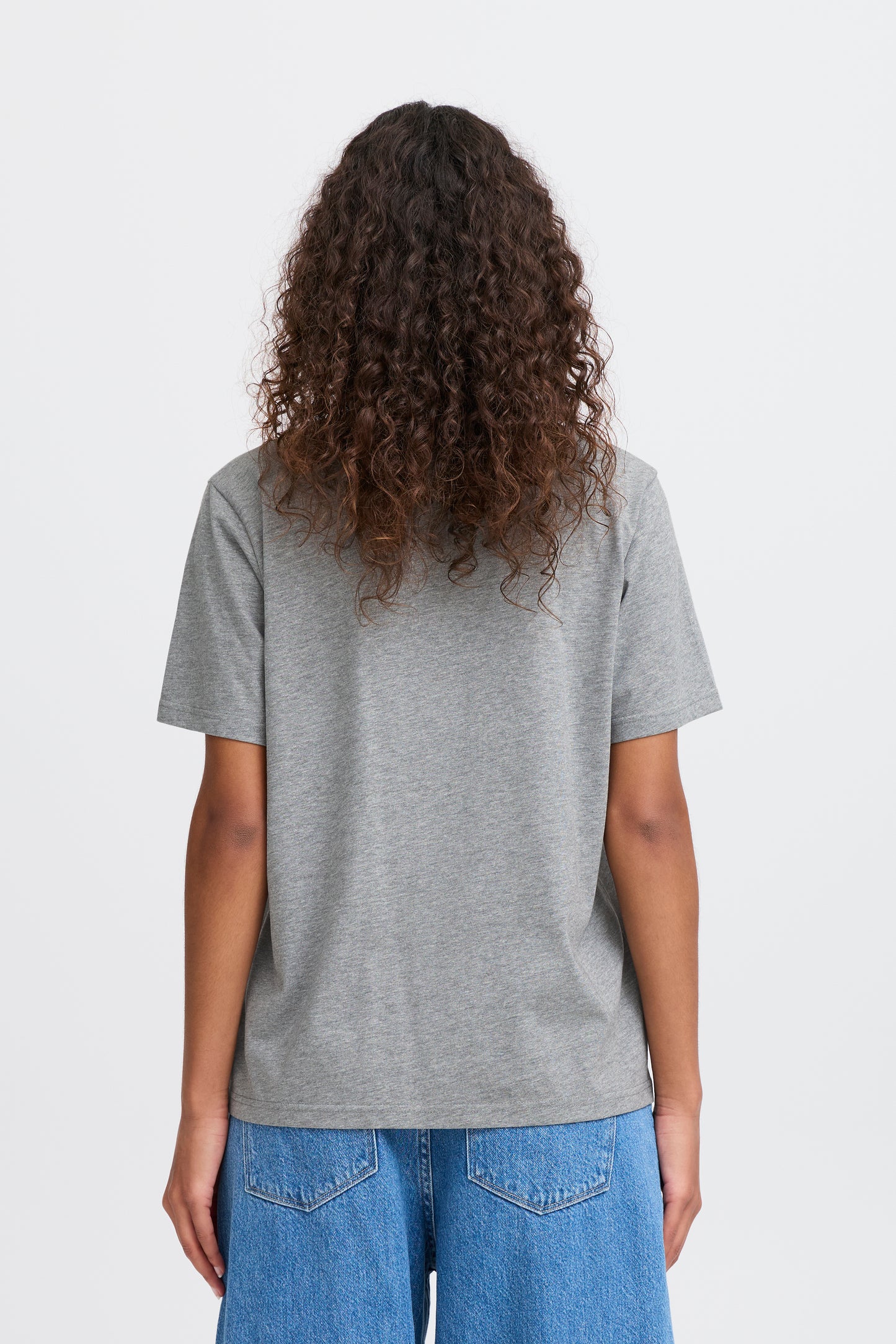 Ichi Ihnynna T-Shirt | Light Grey Melange