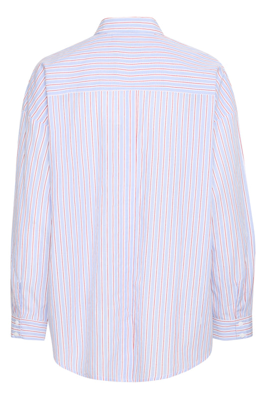 Ichi Janex Shirt | Blue Multi Stripe