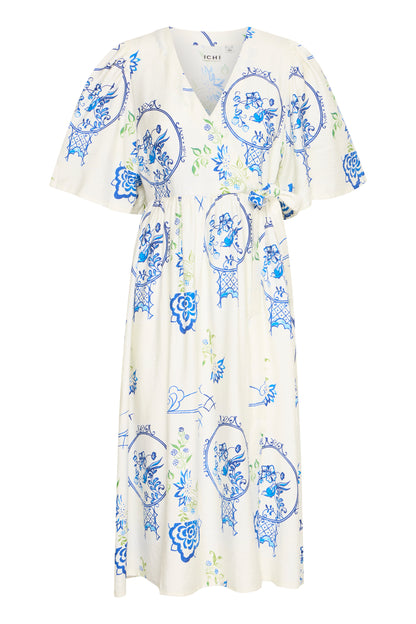 Ichi Ihlucie Dress | Big Scale Tile Aop