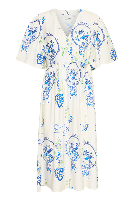 Ichi Ihlucie Dress | Big Scale Tile Aop