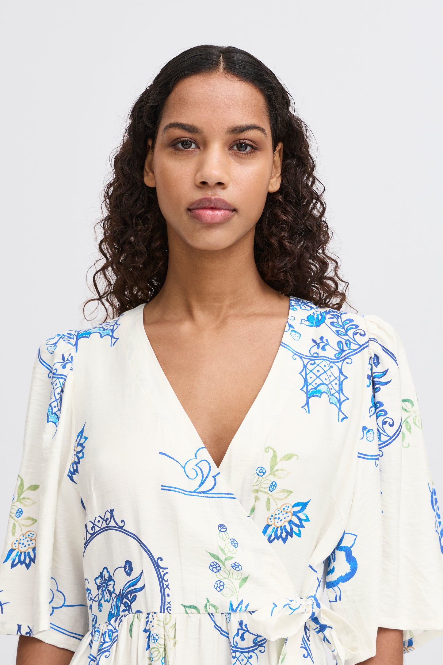 Ichi Ihlucie Dress | Big Scale Tile Aop