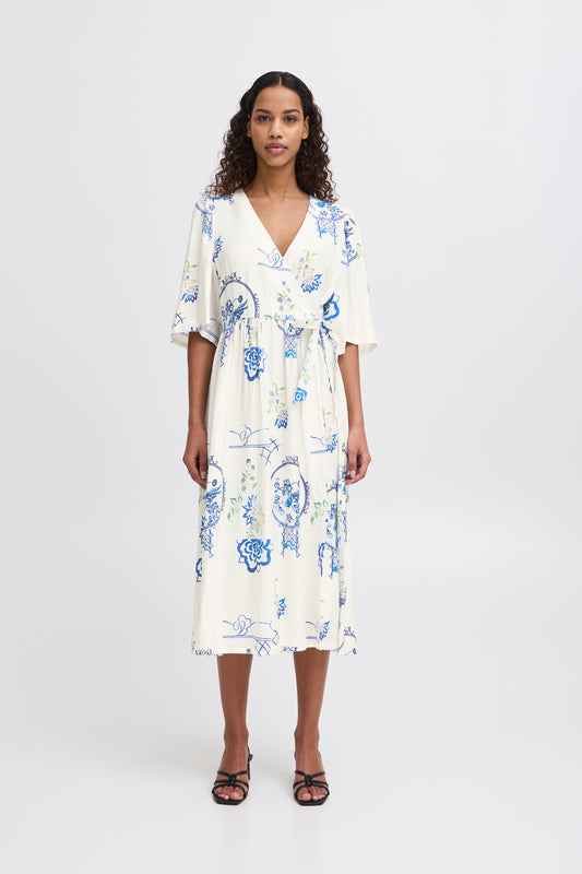 Ichi Ihlucie Dress | Big Scale Tile Aop