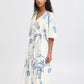 Ichi Ihlucie Dress | Big Scale Tile Aop