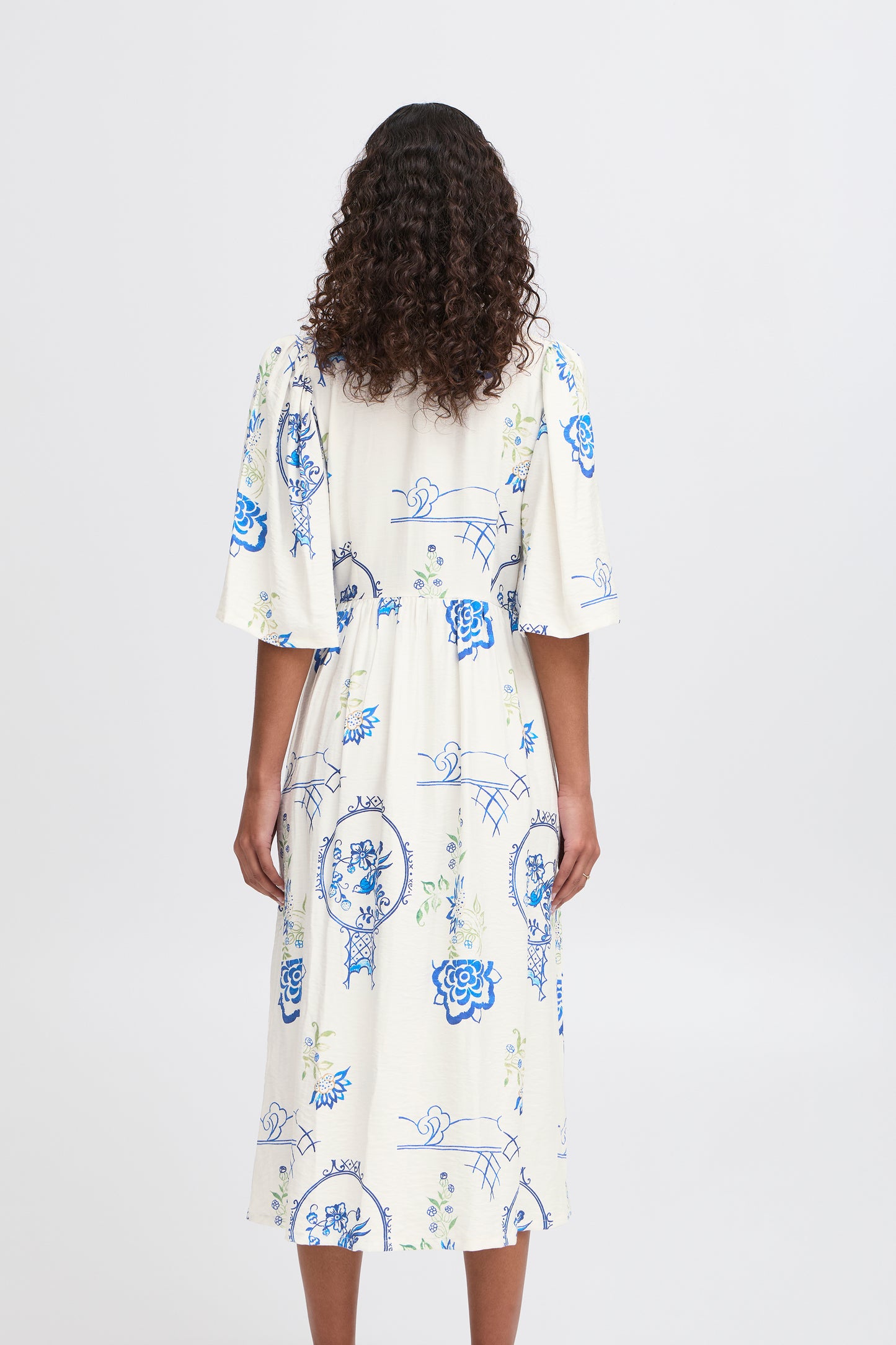 Ichi Ihlucie Dress | Big Scale Tile Aop