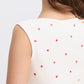 Ichi Ihpalma Vest Top | Cloud Dancer with Heart Emblem