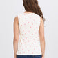 Ichi Ihpalma Vest Top | Cloud Dancer with Heart Emblem