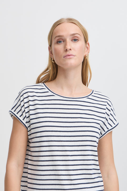 Ichi Ihyulietta T-Shirt | Total Eclipse Stripe