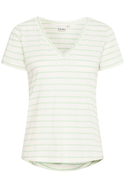 Ichi Ihyulietta T-Shirt | Cameo Green Stripe