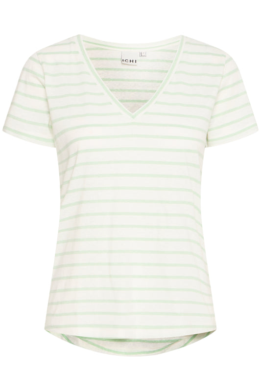 Ichi Ihyulietta T-Shirt | Cameo Green Stripe