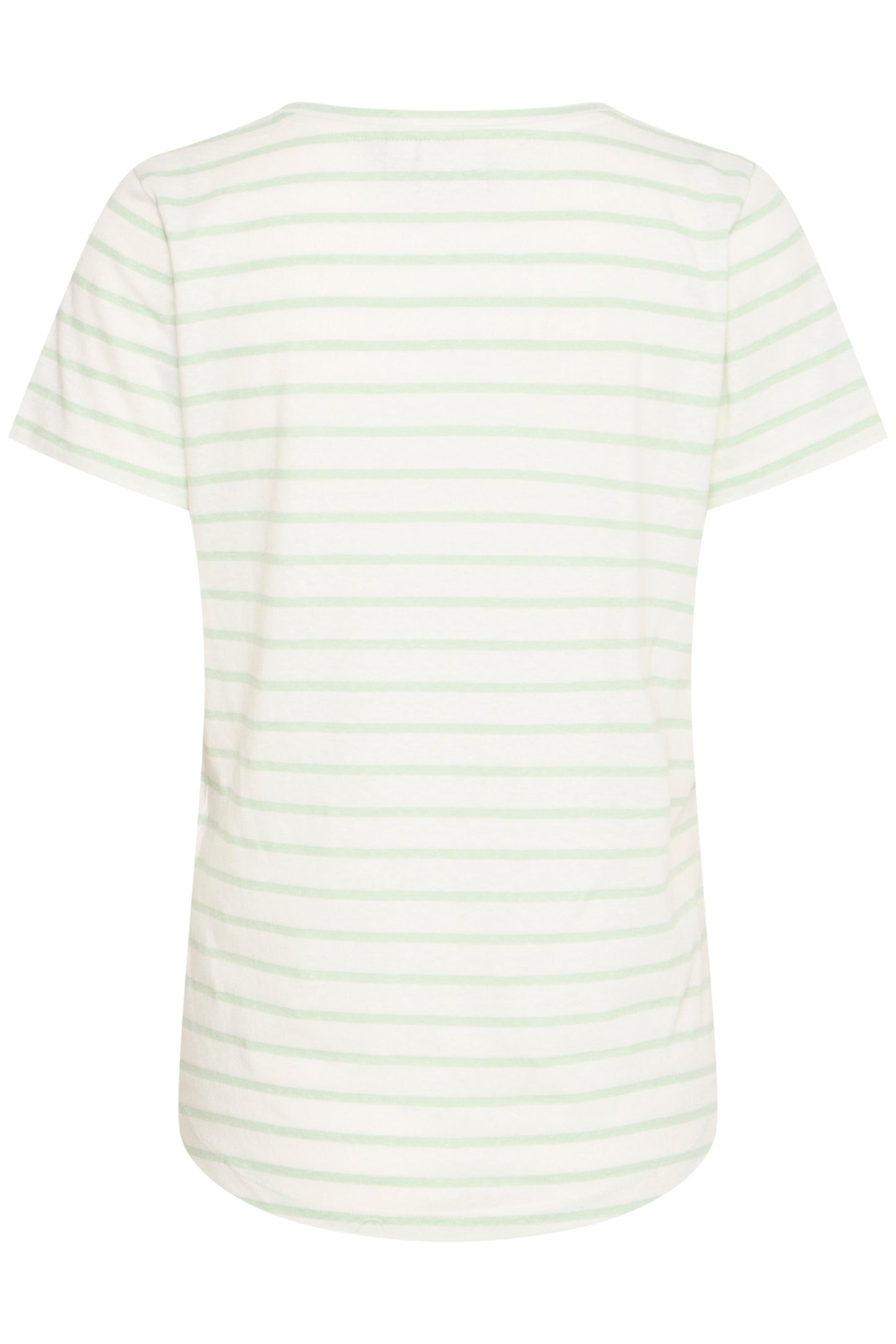 Ichi Ihyulietta V-Neck T-Shirt | Cameo Green Stripe