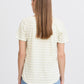 Ichi Ihyulietta V-Neck T-Shirt | Cameo Green Stripe