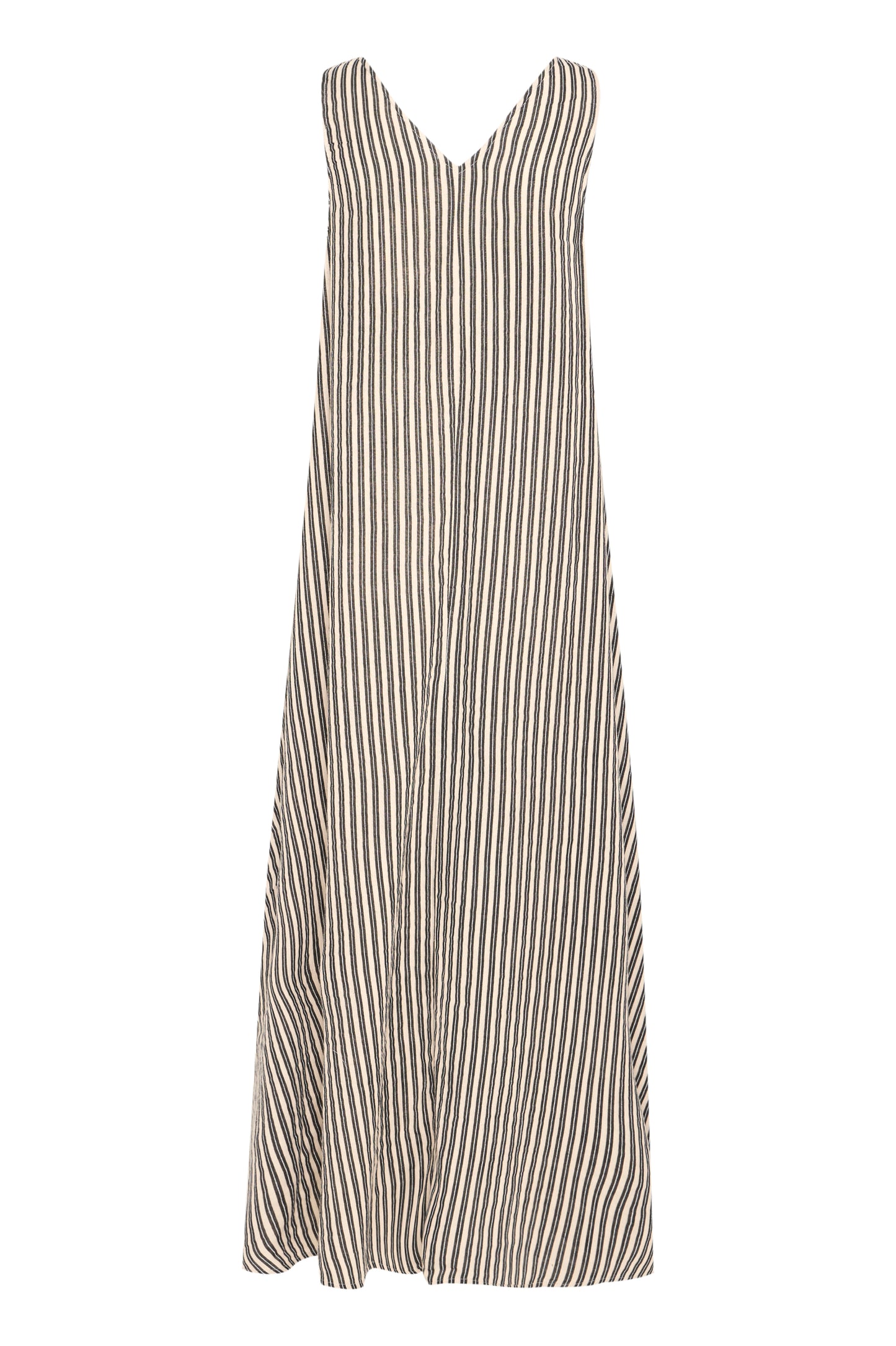 Ichi Iafoxa Striped Maxi Dress | Black Stripe