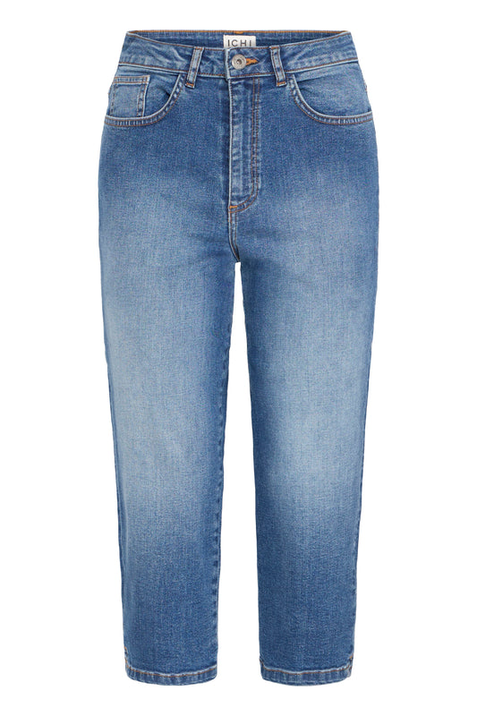 Ichi Ihtwiggy Capri Jeans | Washed Medium Blue