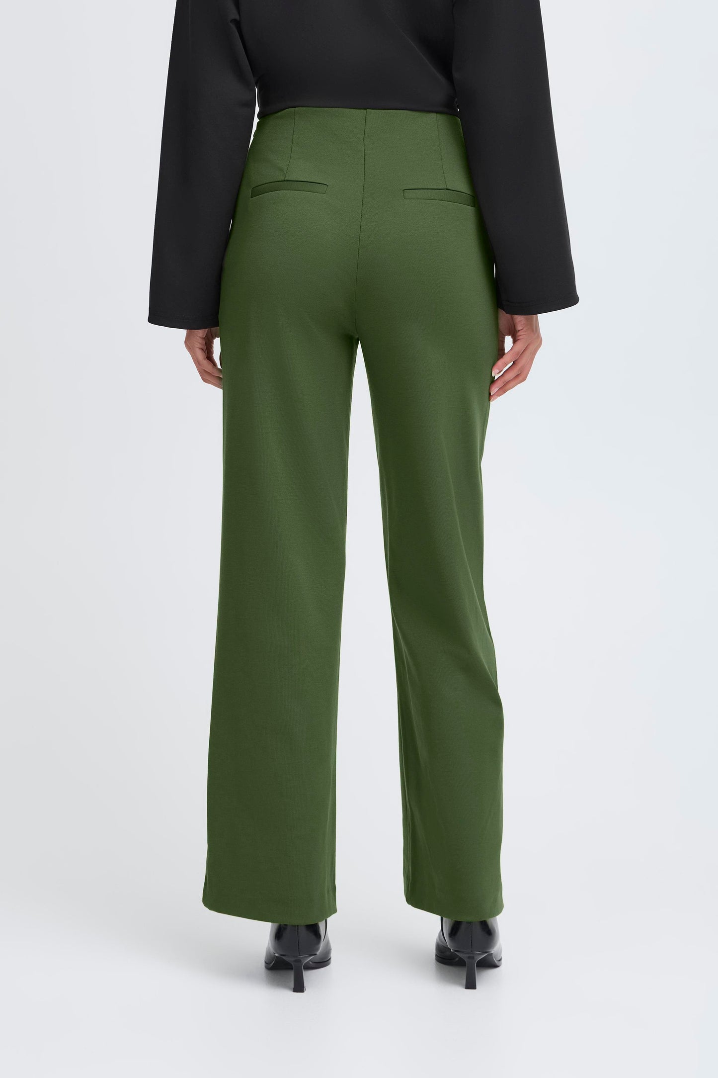 Ichi Kate Wide Pants | Rifle Green