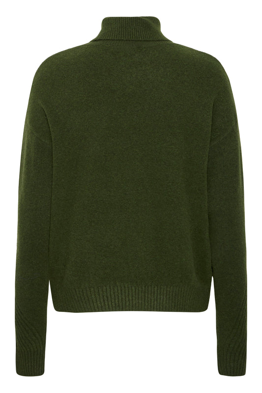 Ichi Dasila Roll Neck Jumper | Rifle Green
