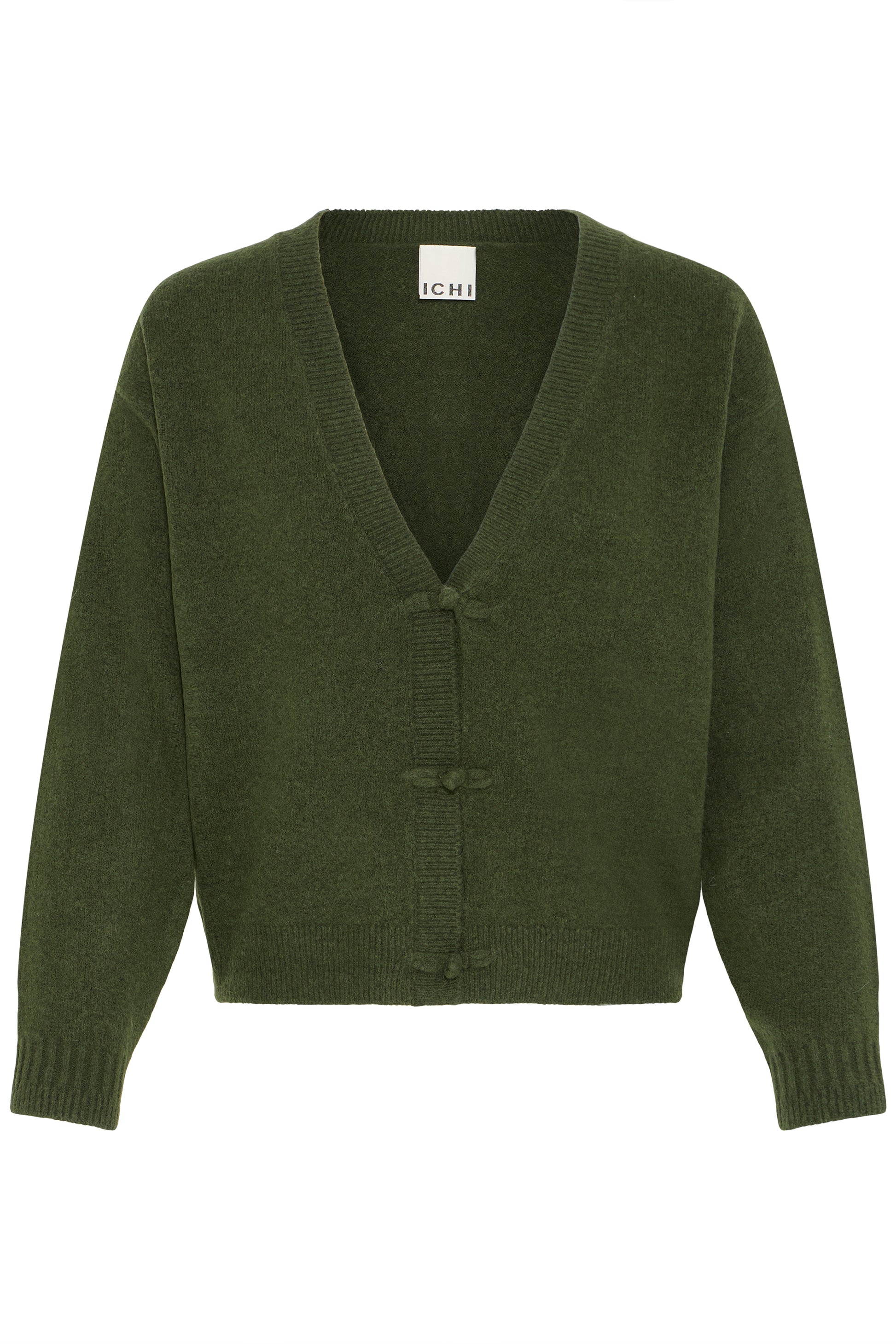 Ichi IhDasila Cardigan | Rifle Green