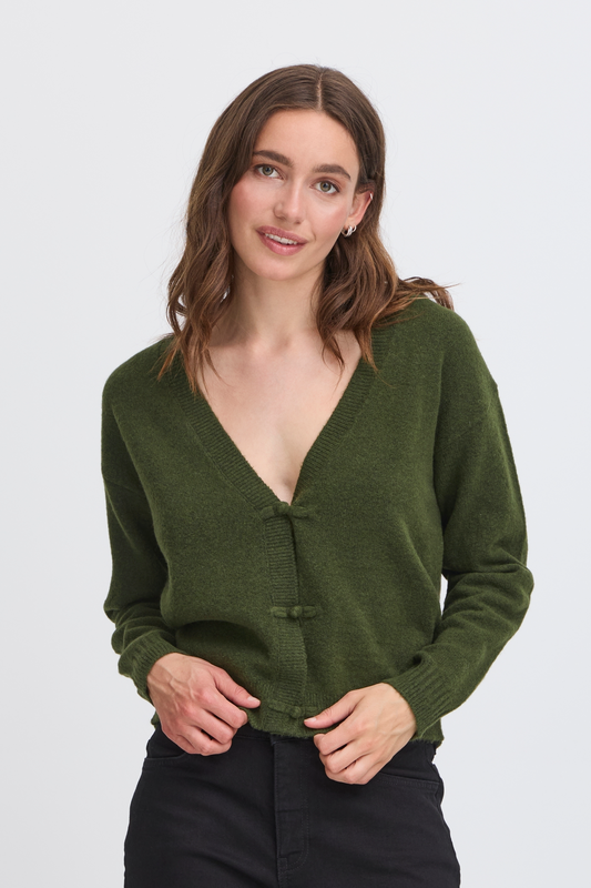 Ichi Dasila Cardigan | Rifle Green
