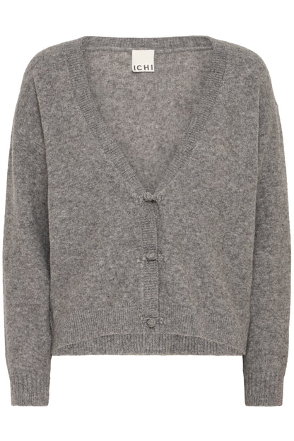 Ichi IhDasila Cardigan | Dark Grey Melange 