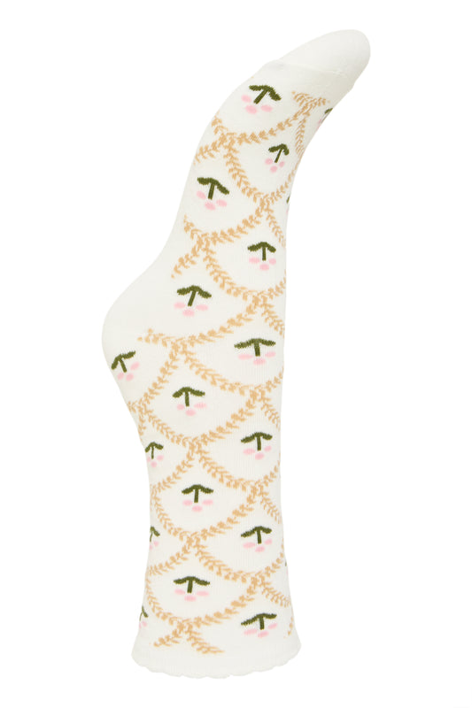 Ichi IaFloral Socks | Travertine