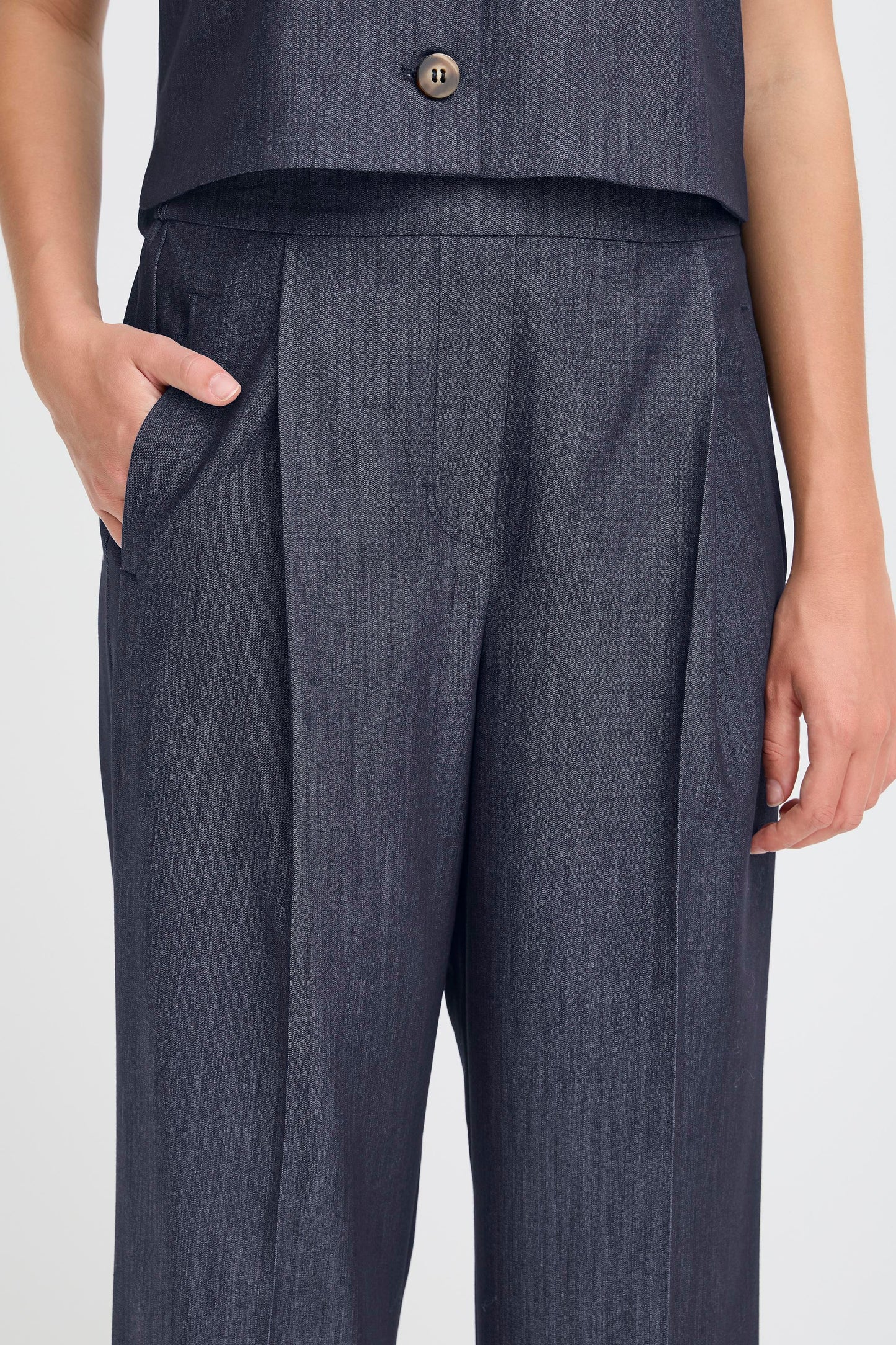 Ichi Jumi Trousers | Dark Blue
