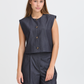 Ichi Jumi Waistcoat | Dark Blue